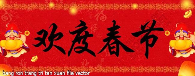 bang ron trang tri tan xuan file vector
